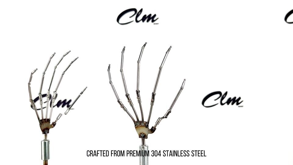 Close-up of the CLM articulated hand mechanism